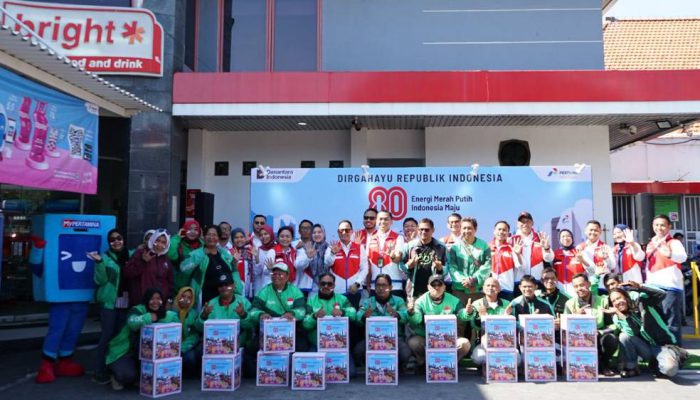 Energi Merah Putih’: Pertamina dan Ojol di Surabaya Rangkul Kebersamaan di HUT ke-80 RI