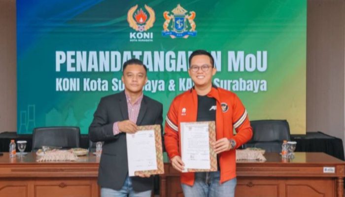 Dorong Prestasi dan Industri Olahraga, Kadin–KONI Surabaya Teken MoU