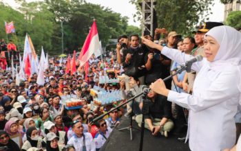 Khofifah Serukan Sinergi, Industri Maju dan Pekerja Sejahtera di May Day 2026