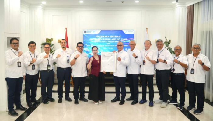 PGN Kantongi Sertifikasi ISO 55001 untuk Pengelolaan Infrastruktur Gas Bumi