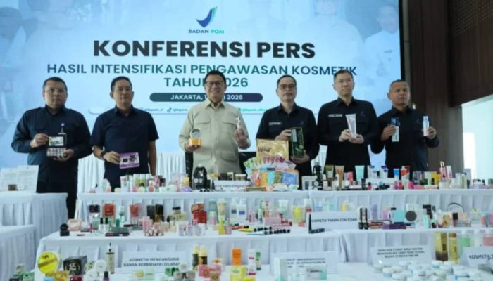 BPOM Temukan 2,1 Juta Kosmetik Ilegal Bernilai Rp35,8 Miliar Selama Pengawasan 2026