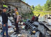 Tim Gegana Polda Jatim Disposal Mortir Temuan di Gudang Rongsokan Malang