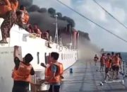 Rute Surabaya–Makassar, KMP Mutiara Santosa 2 Terbakar di Laut, SAR Kerahkan Kapal Penyelamat