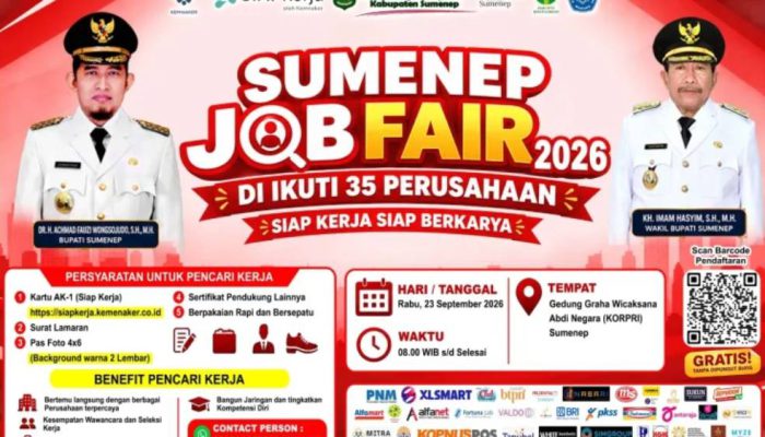 Job Fair Sumenep 2026 Siapkan 2.596 Lowongan, Perusahaan dari Surabaya hingga Malang Ikut